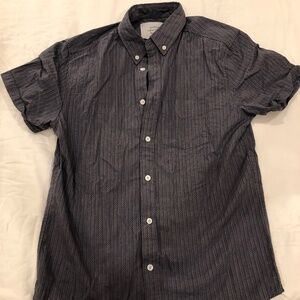 Sons of Fortune Navy Pattern Short Sleeve BttnDwn
